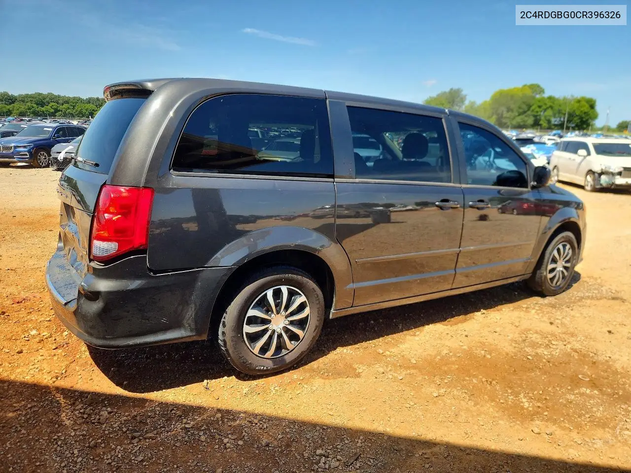2012 Dodge Grand Caravan Se VIN: 2C4RDGBG0CR396326 Lot: 61947686