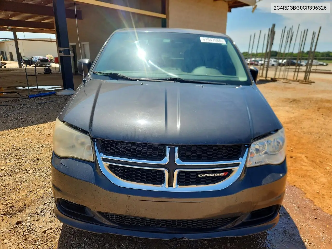 2012 Dodge Grand Caravan Se VIN: 2C4RDGBG0CR396326 Lot: 61947686