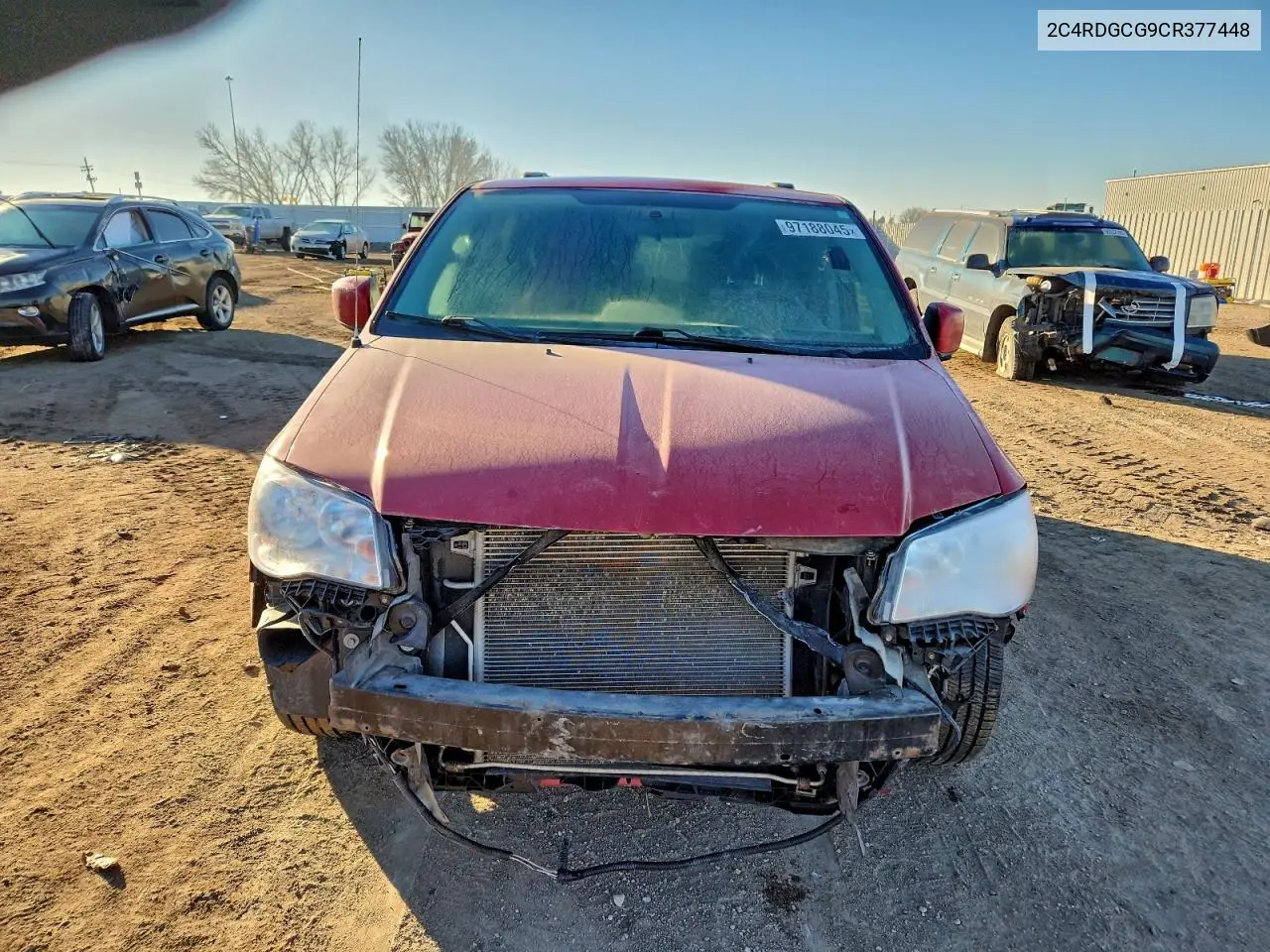 2C4RDGCG9CR377448 2012 Dodge Grand Caravan Sxt