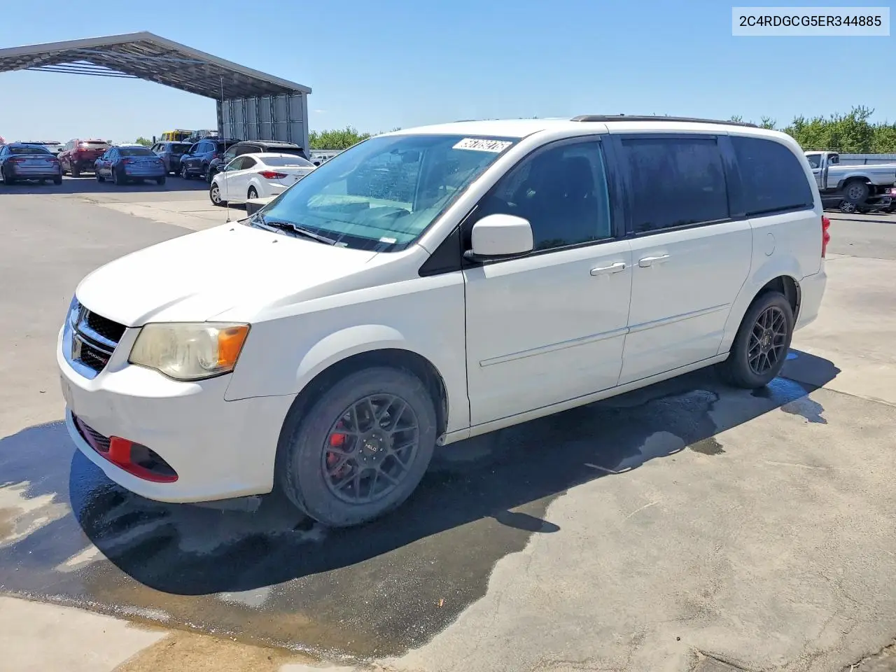 2014 Dodge Grand Caravan Sxt VIN: 2C4RDGCG5ER344885 Lot: 56709276