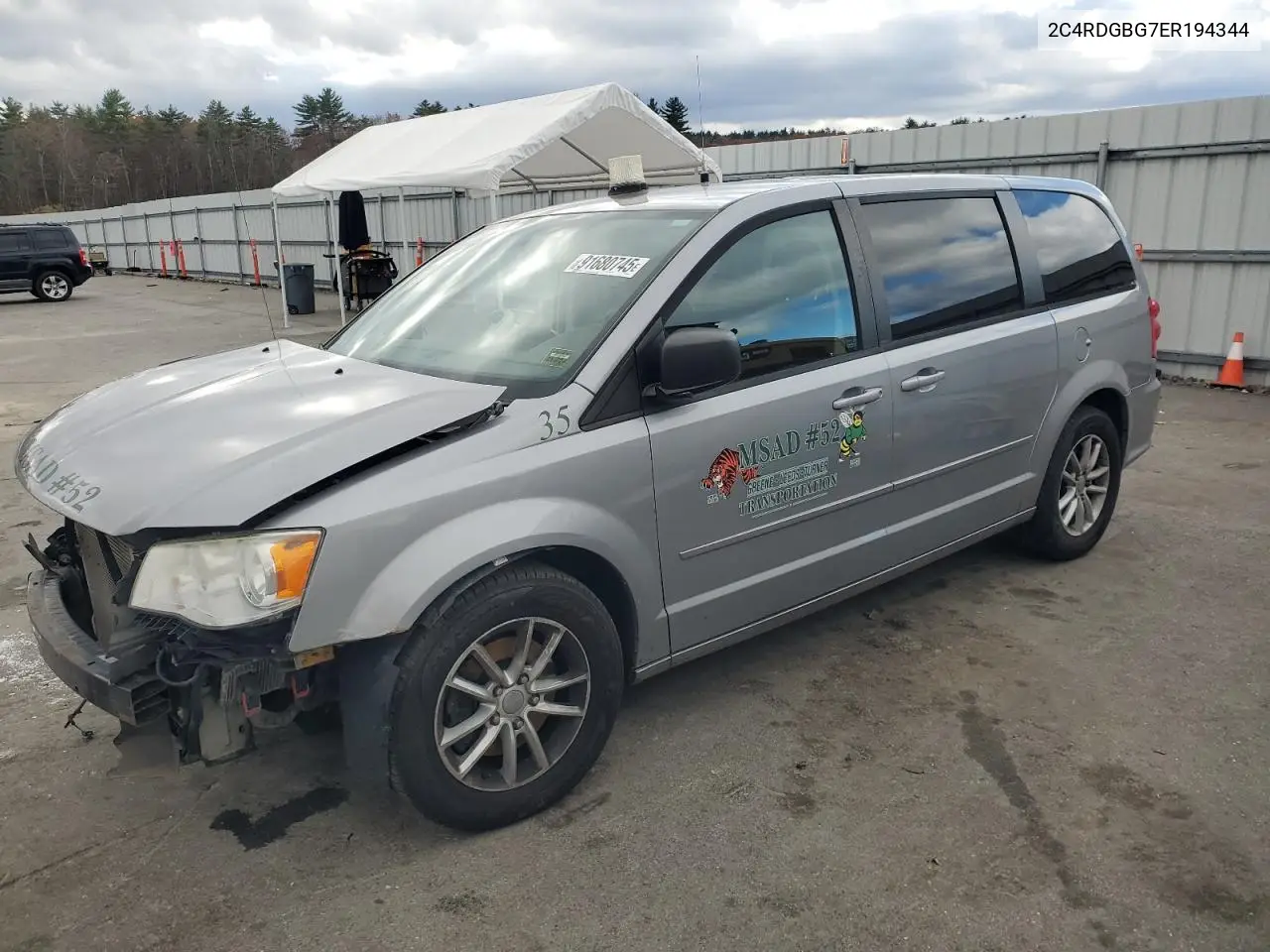 2C4RDGBG7ER194344 2014 Dodge Grand Caravan Se