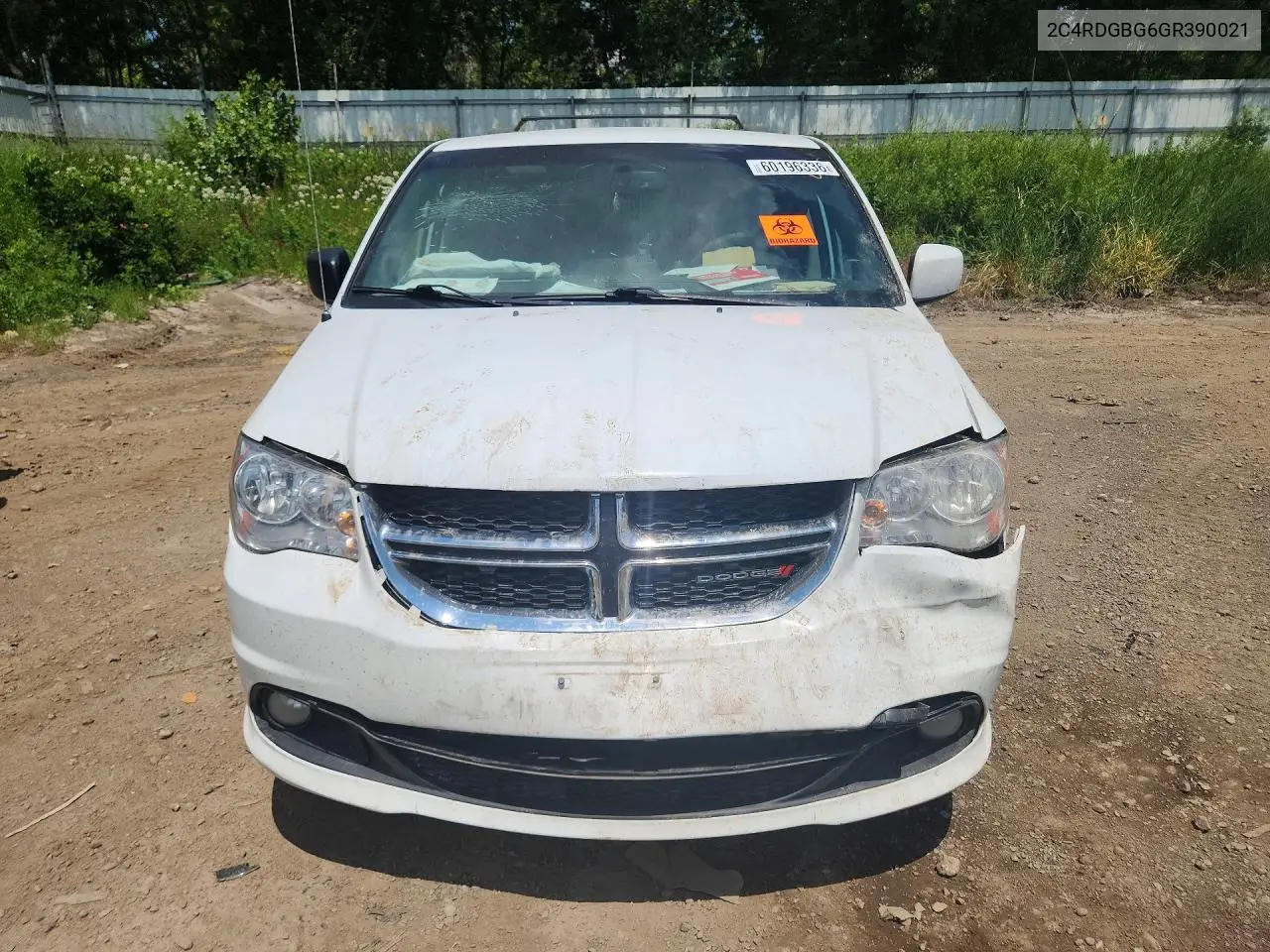 2016 Dodge Grand Caravan Se VIN: 2C4RDGBG6GR390021 Lot: 60196336