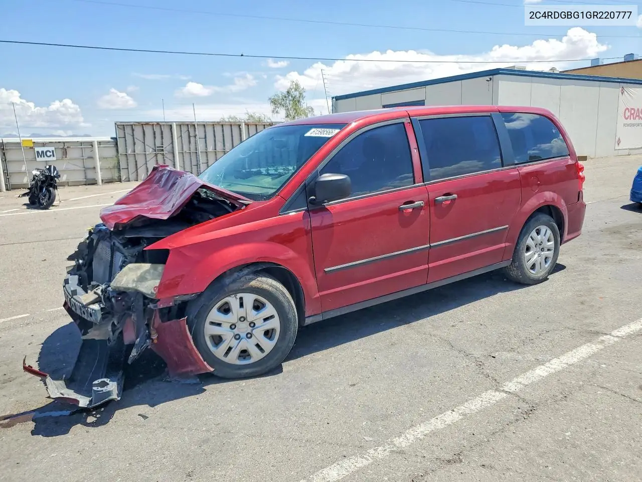 2016 Dodge Grand Caravan Se VIN: 2C4RDGBG1GR220777 Lot: 61598566