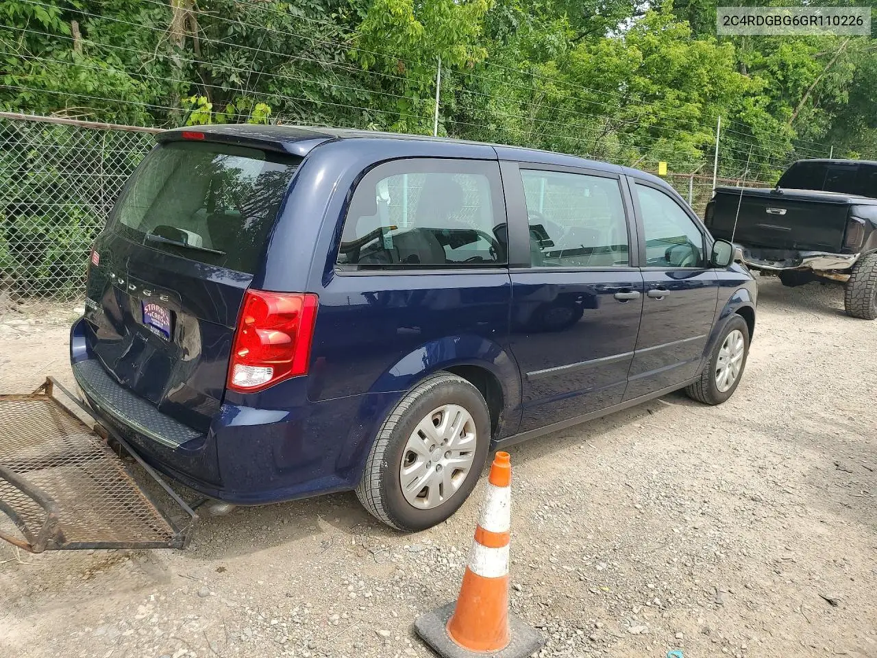 2016 Dodge Grand Caravan Se VIN: 2C4RDGBG6GR110226 Lot: 61857046