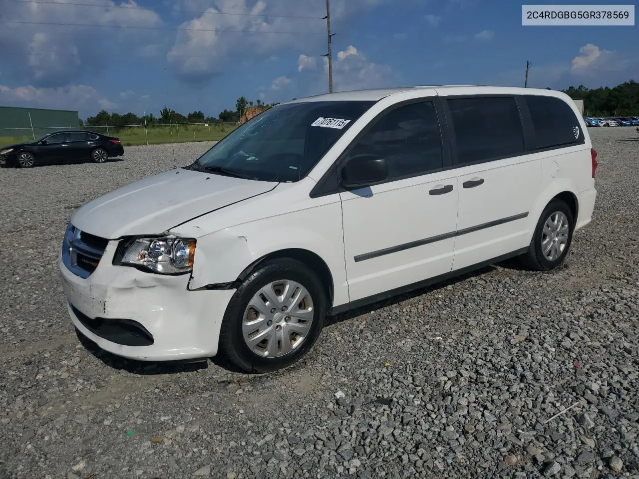 2C4RDGBG5GR378569 2016 Dodge Grand Caravan Se