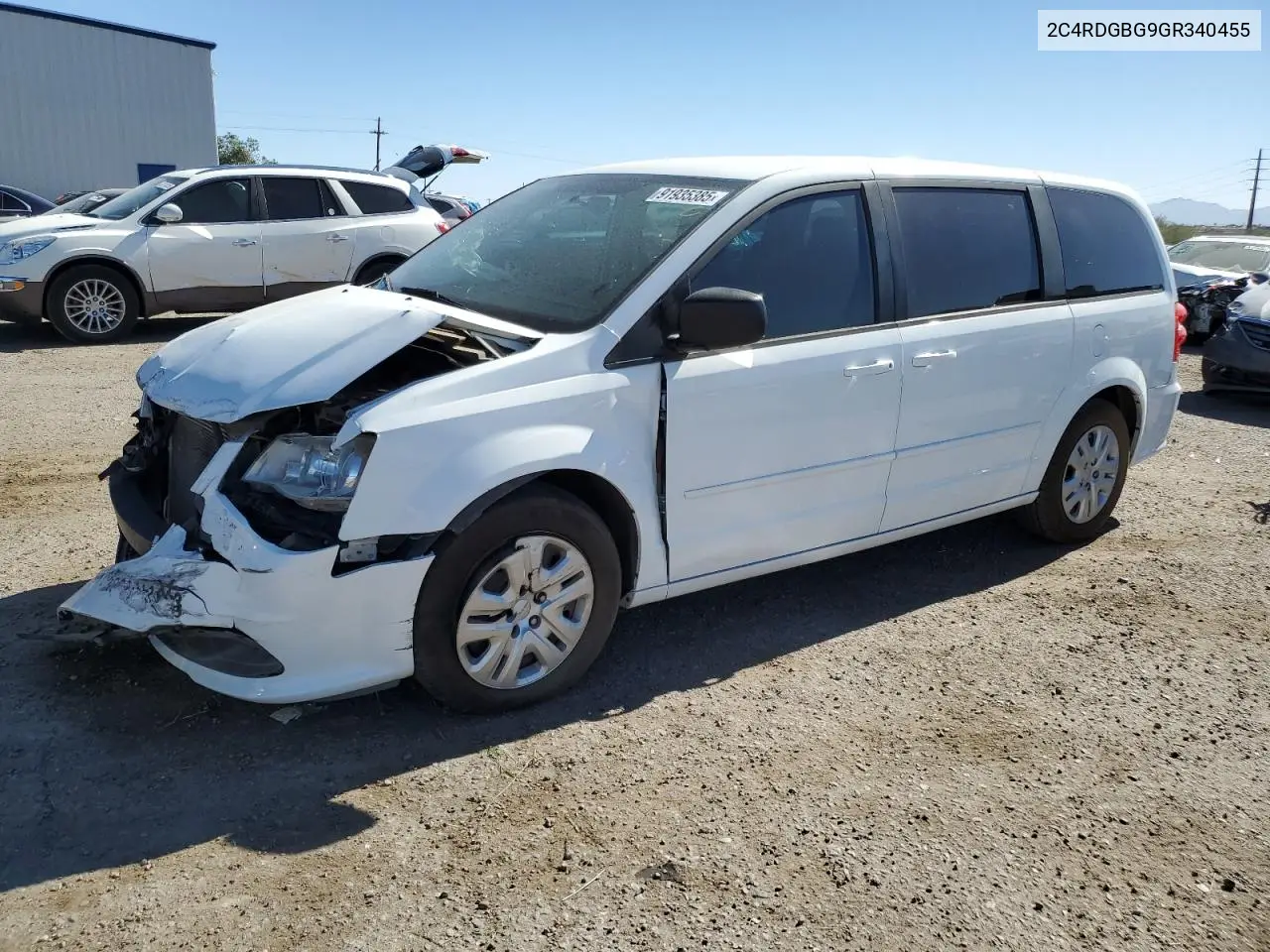 2C4RDGBG9GR340455 2016 Dodge Grand Caravan Se