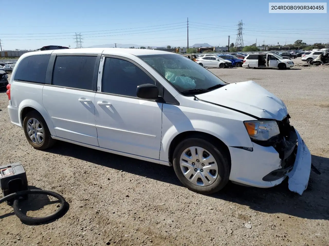 2C4RDGBG9GR340455 2016 Dodge Grand Caravan Se