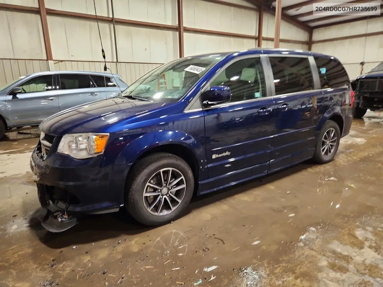 2017 Dodge Grand Caravan Sxt VIN: 2C4RDGCG7HR735699 Lot: 60569436