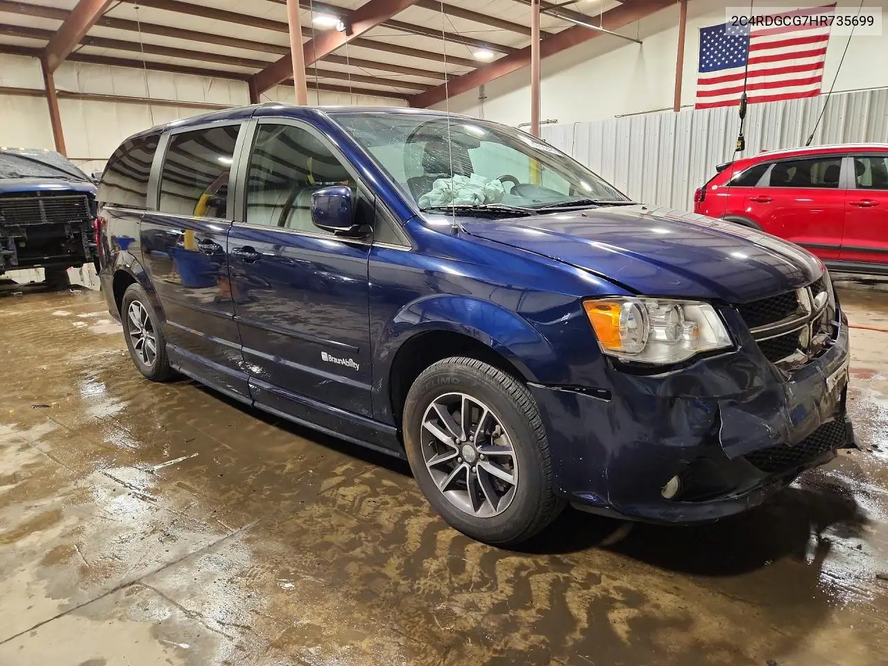 2017 Dodge Grand Caravan Sxt VIN: 2C4RDGCG7HR735699 Lot: 60569436
