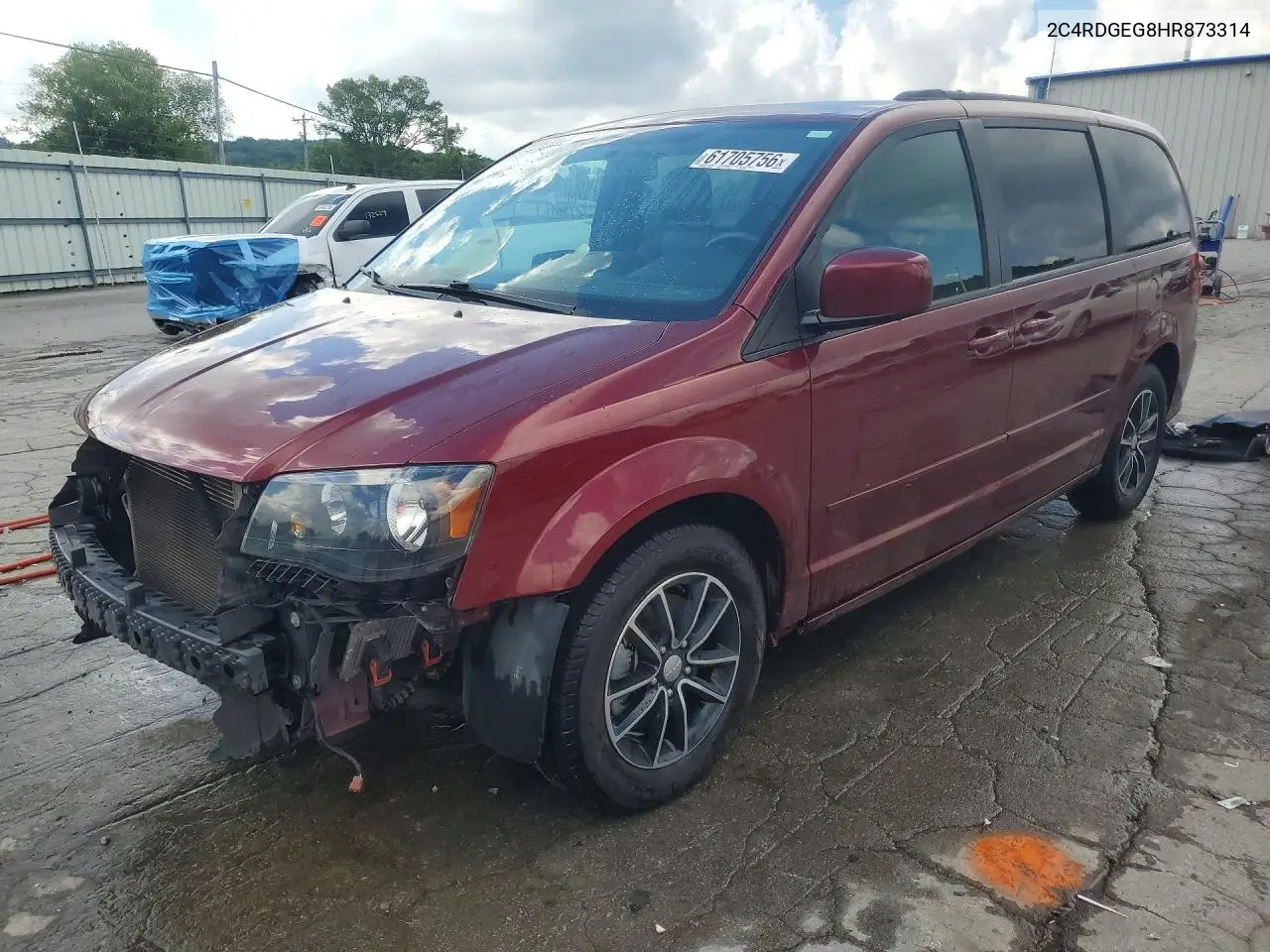 2017 Dodge Grand Caravan Gt VIN: 2C4RDGEG8HR873314 Lot: 61705756