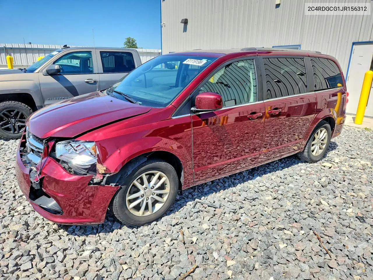2018 Dodge Grand Caravan Sxt VIN: 2C4RDGCG1JR156312 Lot: 61119196