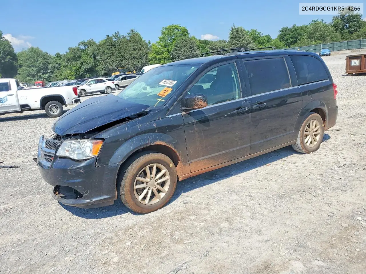 2019 Dodge Grand Caravan Sxt VIN: 2C4RDGCG1KR514266 Lot: 56551566