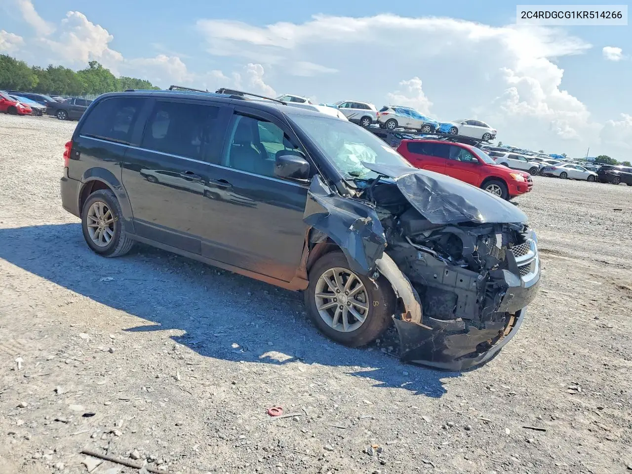 2019 Dodge Grand Caravan Sxt VIN: 2C4RDGCG1KR514266 Lot: 56551566