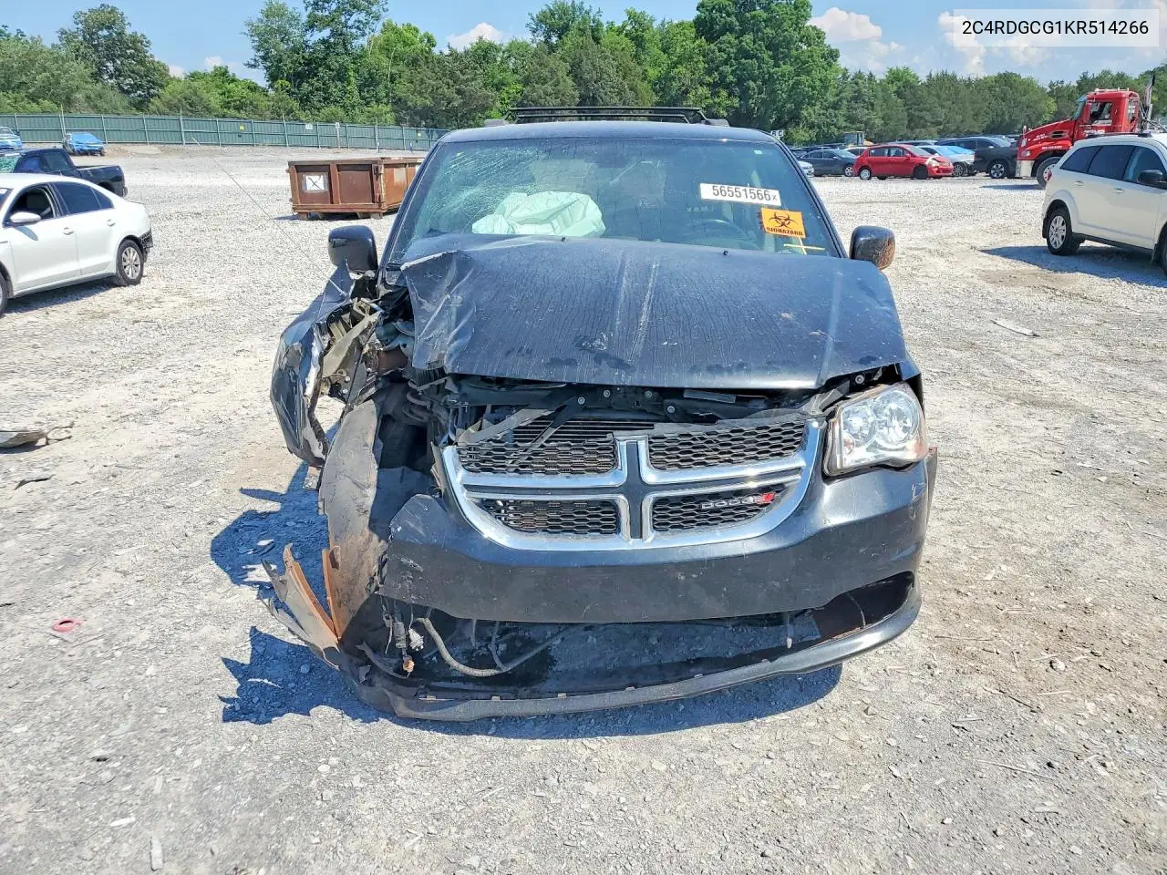 2019 Dodge Grand Caravan Sxt VIN: 2C4RDGCG1KR514266 Lot: 56551566