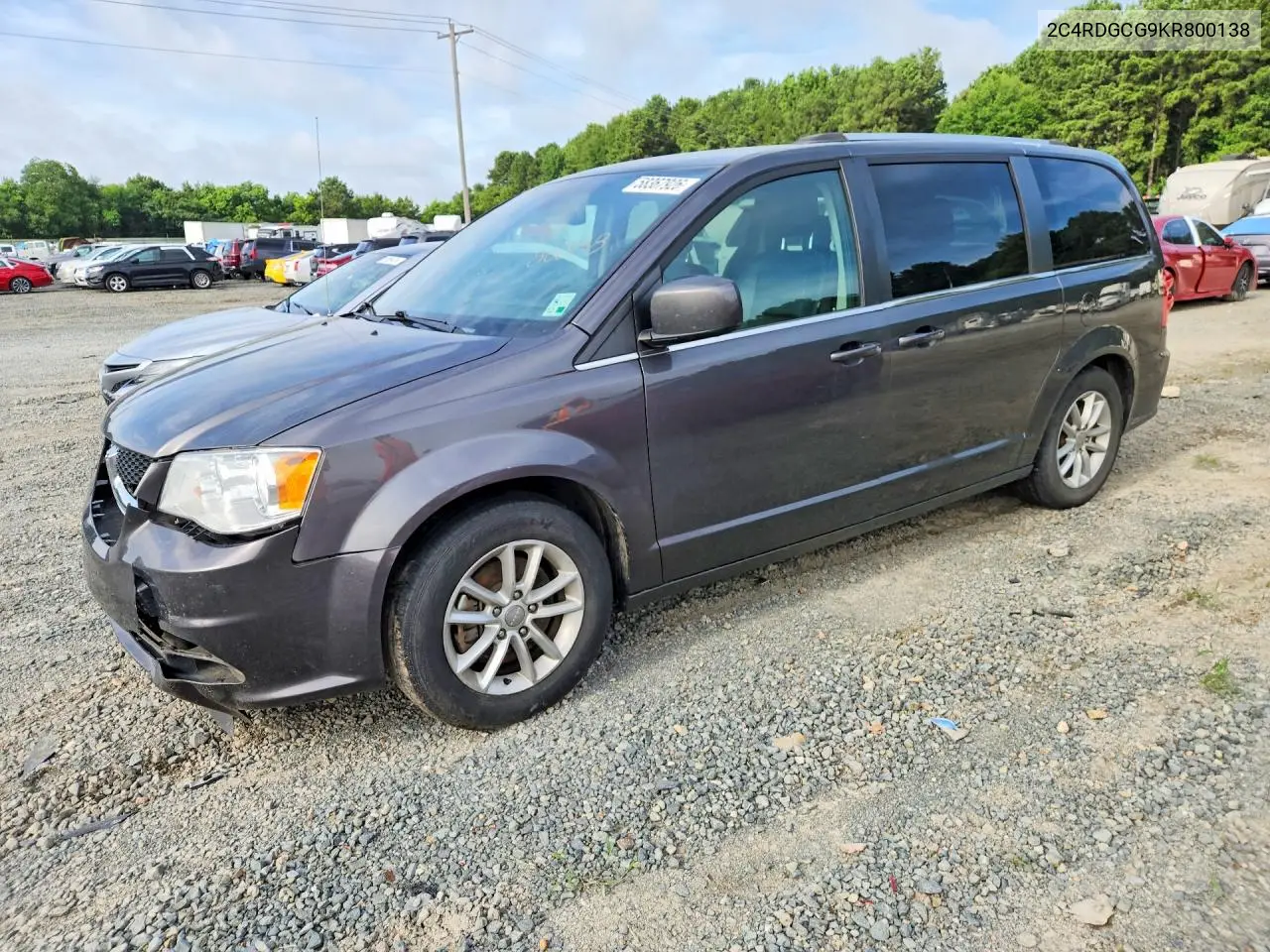 2019 Dodge Grand Caravan Sxt VIN: 2C4RDGCG9KR800138 Lot: 58367926