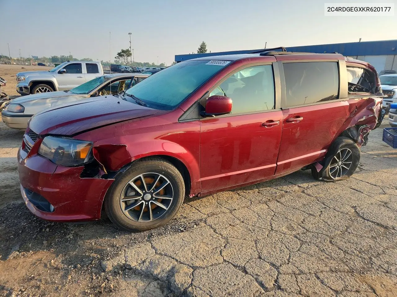 2019 Dodge Grand Caravan Gt VIN: 2C4RDGEGXKR620177 Lot: 58555526