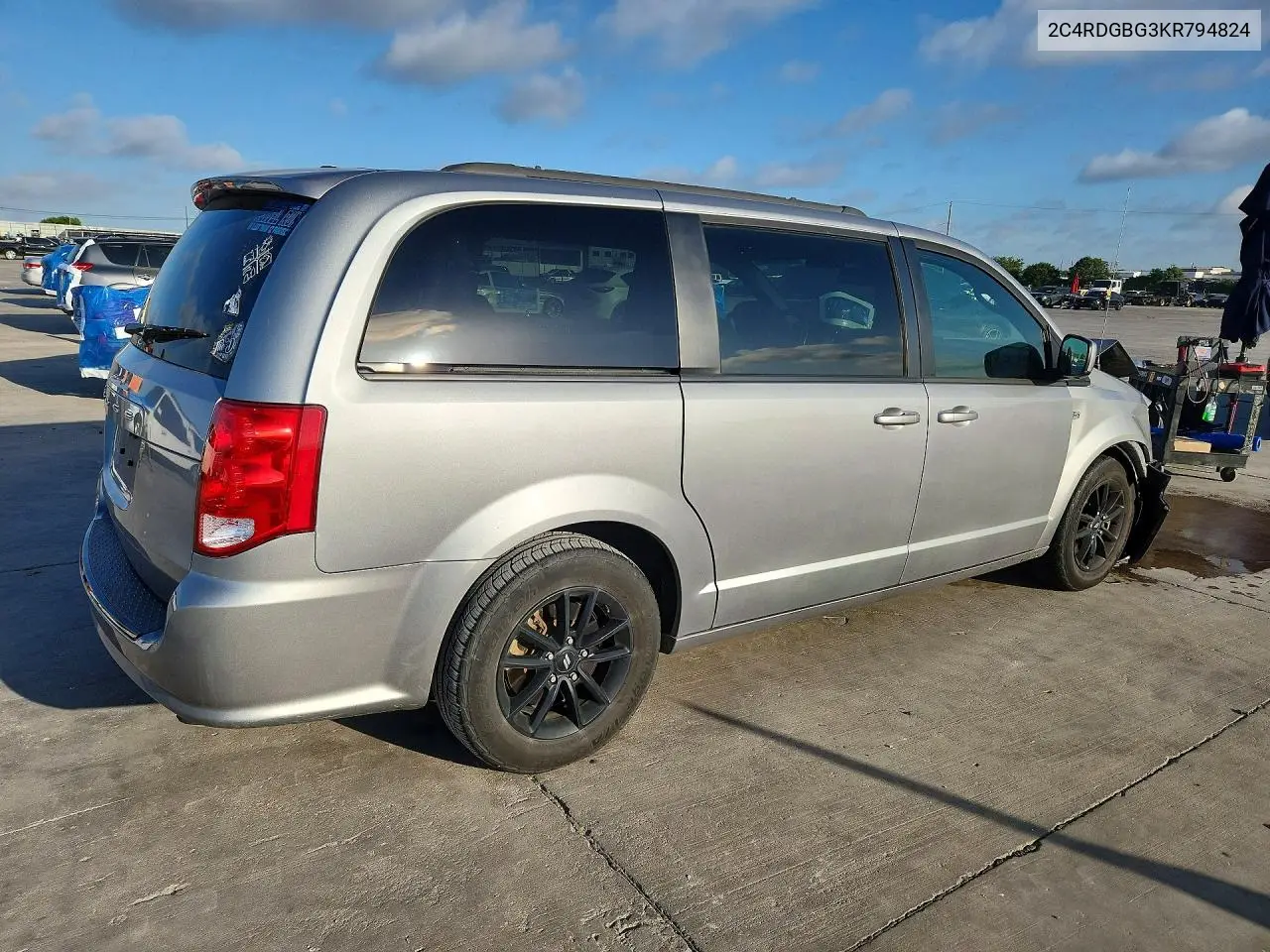 2019 Dodge Grand Caravan Se VIN: 2C4RDGBG3KR794824 Lot: 59082066