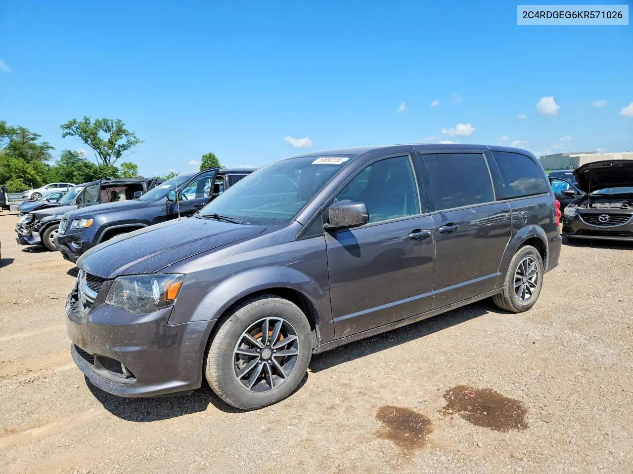 2019 Dodge Grand Caravan Gt VIN: 2C4RDGEG6KR571026 Lot: 59858156