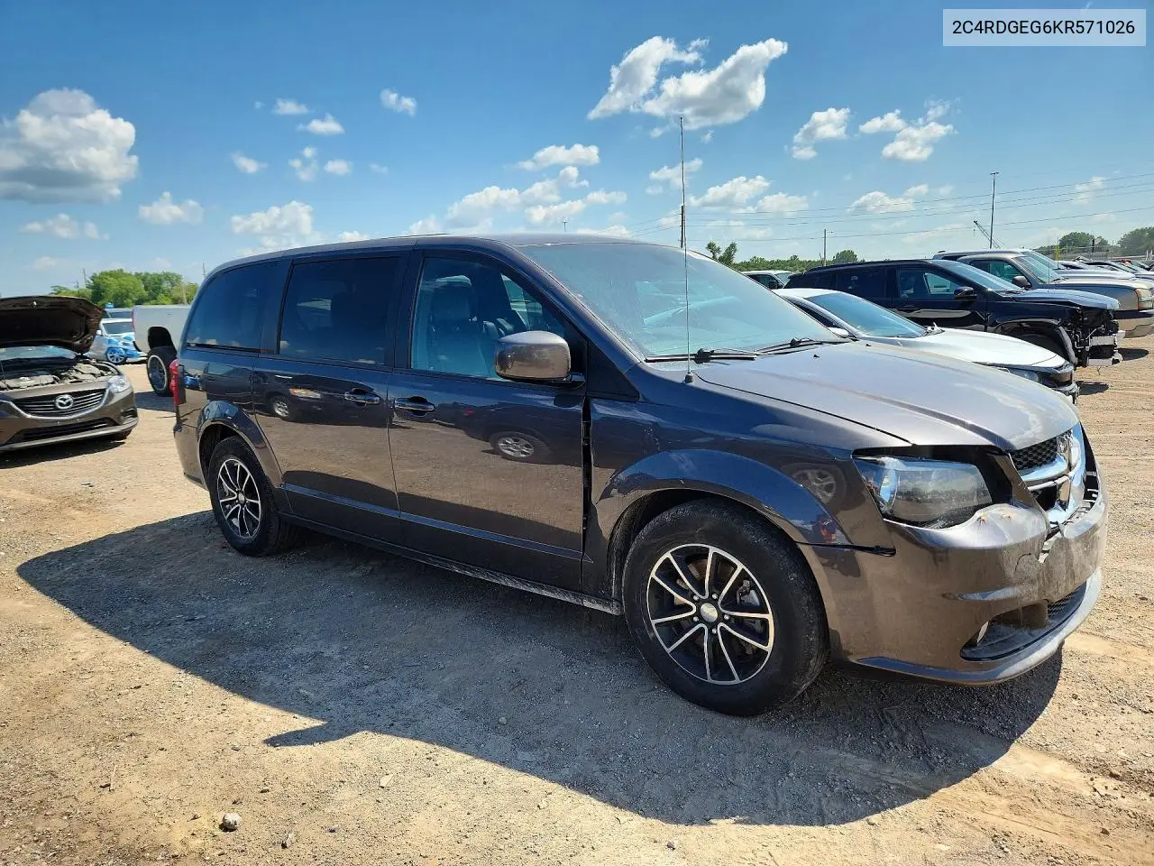 2019 Dodge Grand Caravan Gt VIN: 2C4RDGEG6KR571026 Lot: 59858156