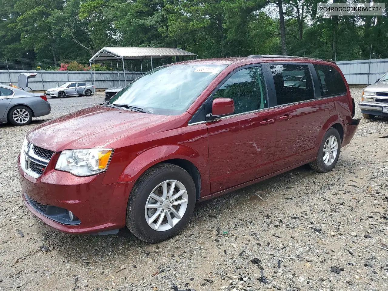 2019 Dodge Grand Caravan Sxt VIN: 2C4RDGCG3KR660734 Lot: 60577976