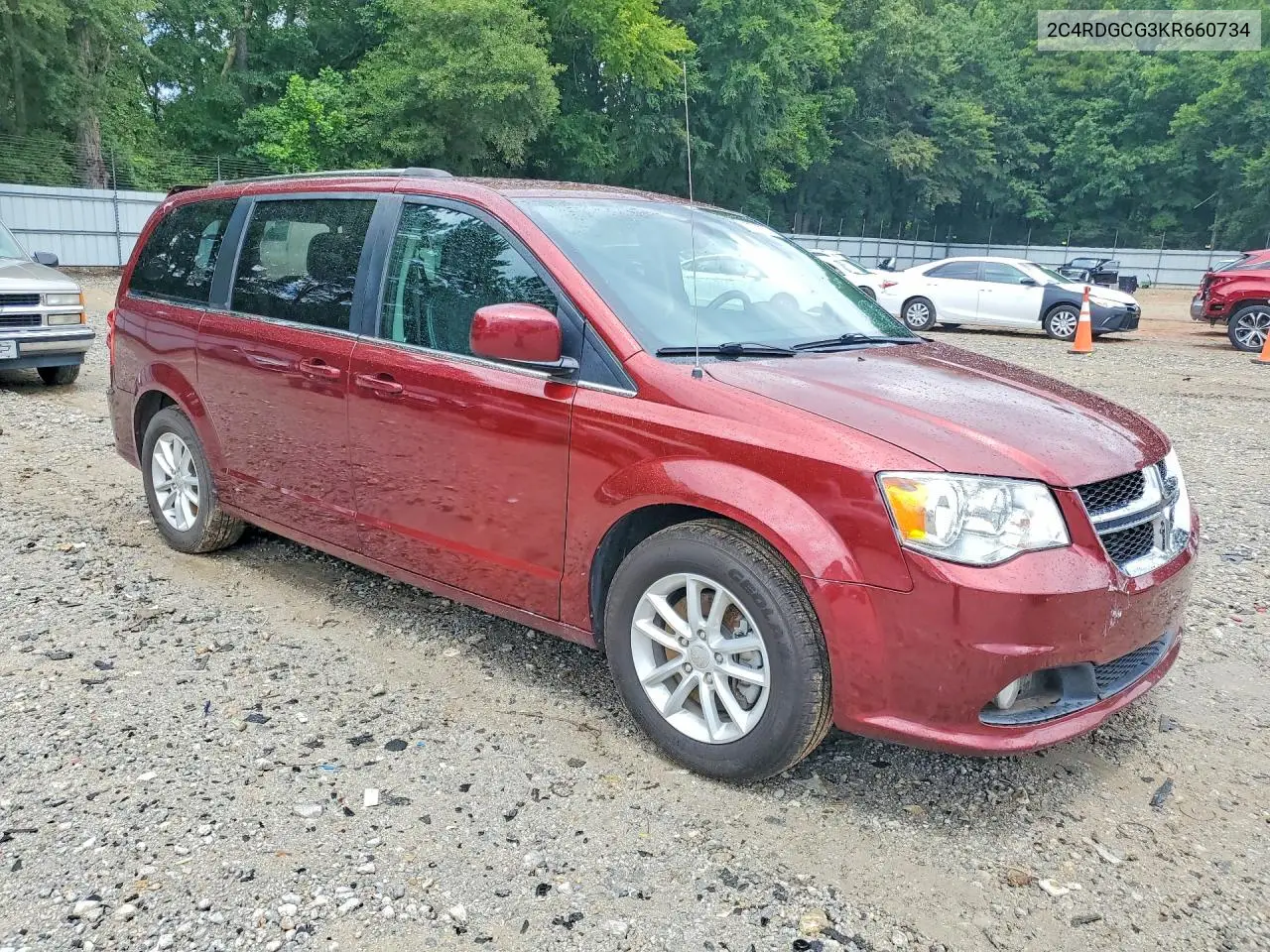 2019 Dodge Grand Caravan Sxt VIN: 2C4RDGCG3KR660734 Lot: 60577976