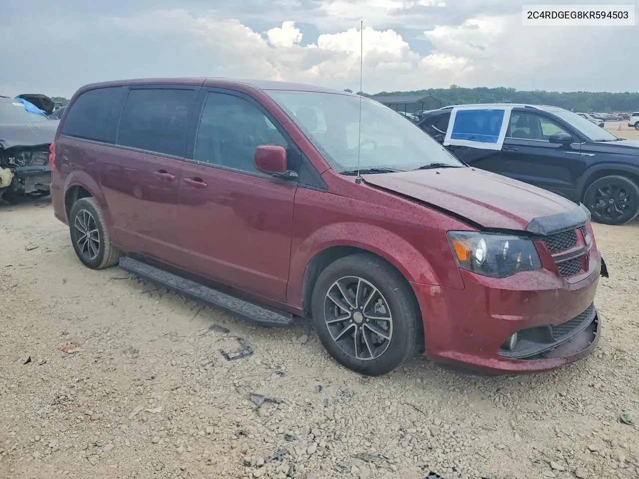 2019 Dodge Grand Caravan Gt VIN: 2C4RDGEG8KR594503 Lot: 61468266