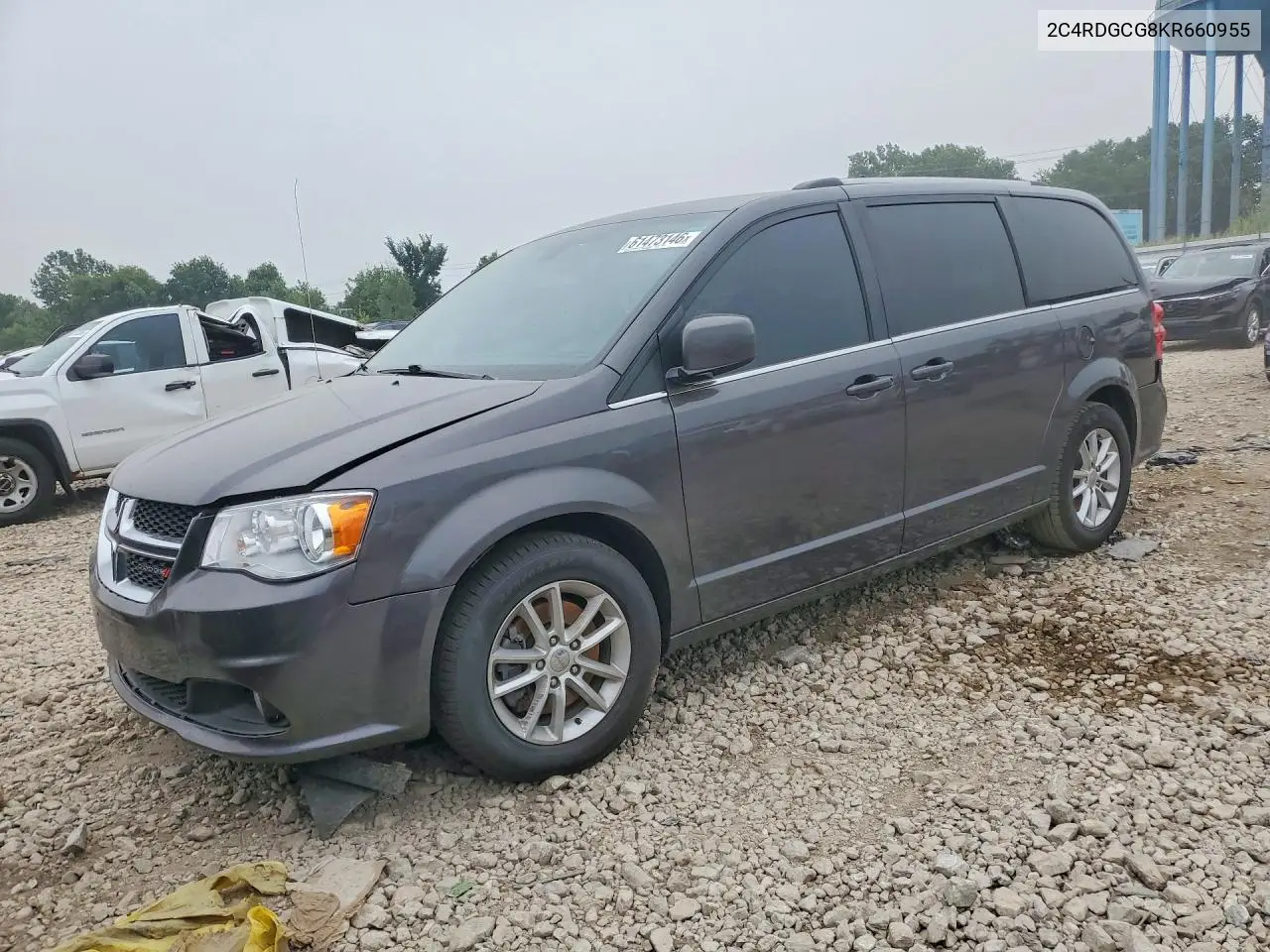 2019 Dodge Grand Caravan Sxt VIN: 2C4RDGCG8KR660955 Lot: 61473146