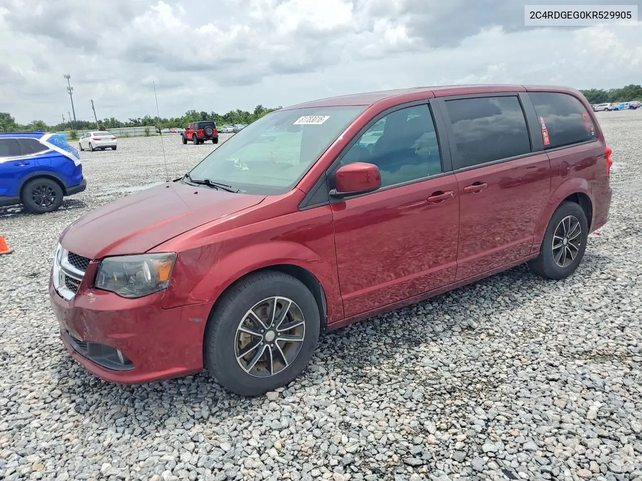 2019 Dodge Grand Caravan Gt VIN: 2C4RDGEG0KR529905 Lot: 61783016