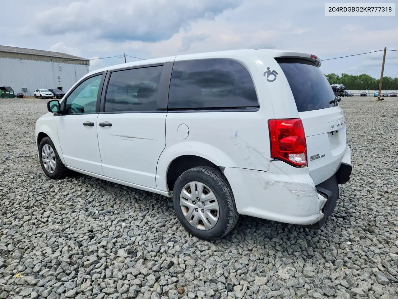 2019 Dodge Grand Caravan Se VIN: 2C4RDGBG2KR777318 Lot: 62088686