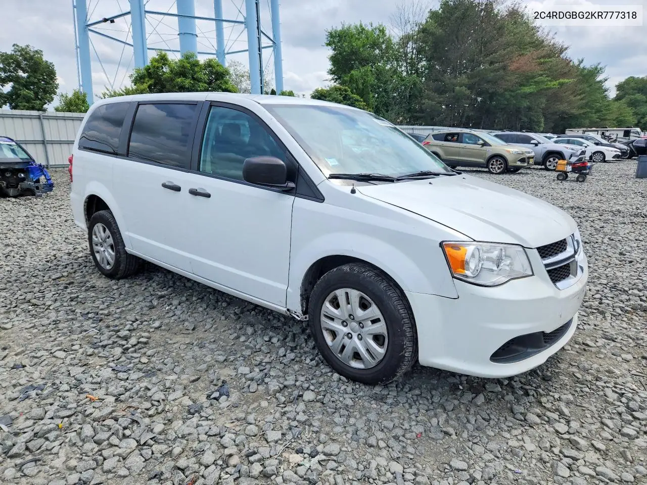 2019 Dodge Grand Caravan Se VIN: 2C4RDGBG2KR777318 Lot: 62088686