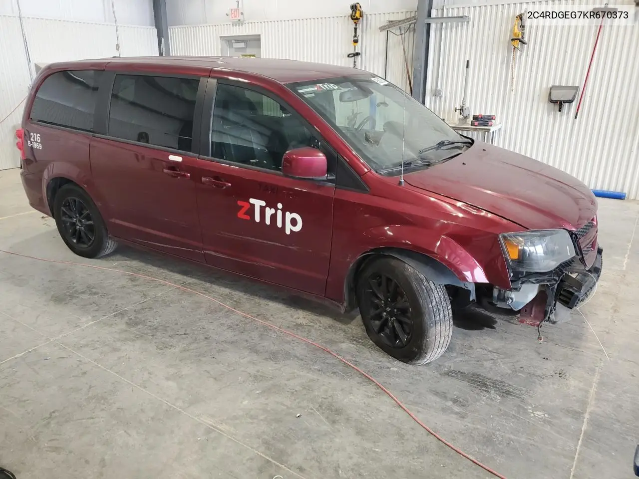 2C4RDGEG7KR670373 2019 Dodge Grand Caravan Gt