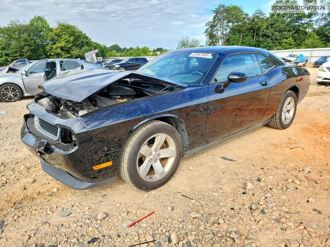2C3CDYAG7CH170176 2012 Dodge Challenger Sxt