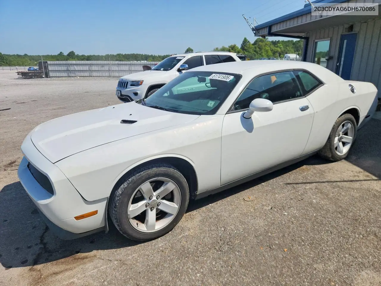 2013 Dodge Challenger Sxt VIN: 2C3CDYAG6DH670086 Lot: 61741906