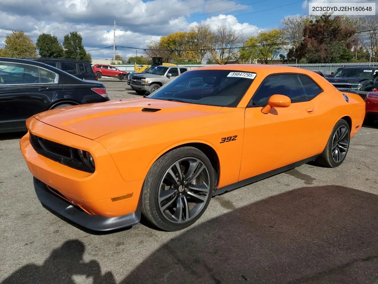 2C3CDYDJ2EH160648 2014 Dodge Challenger Srt8 Core