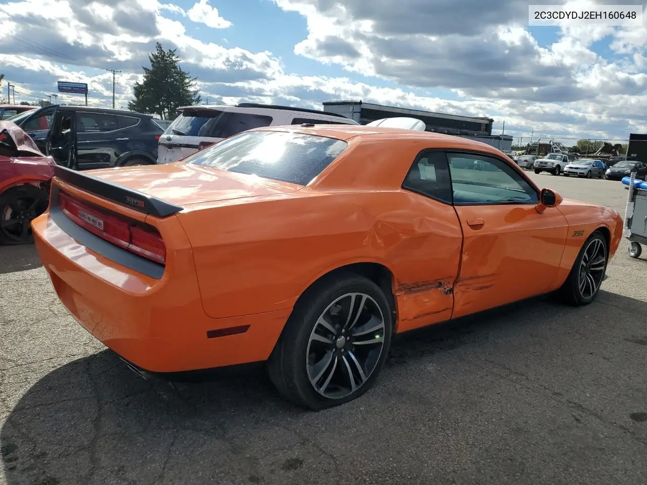 2C3CDYDJ2EH160648 2014 Dodge Challenger Srt8 Core