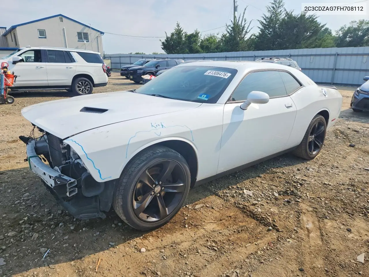 2015 Dodge Challenger Sxt VIN: 2C3CDZAG7FH708112 Lot: 61306476
