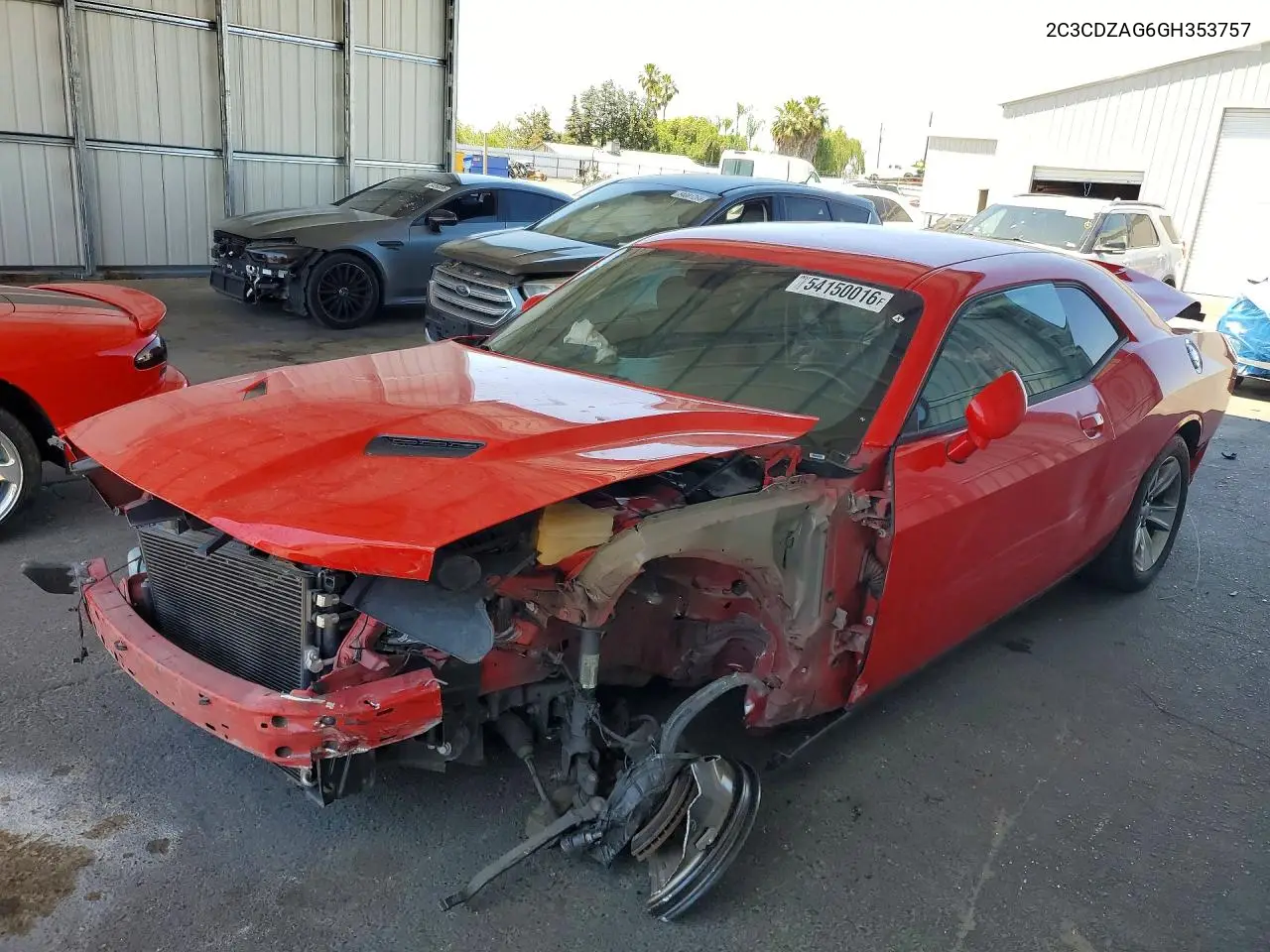 2016 Dodge Challenger Sxt VIN: 2C3CDZAG6GH353757 Lot: 54150016