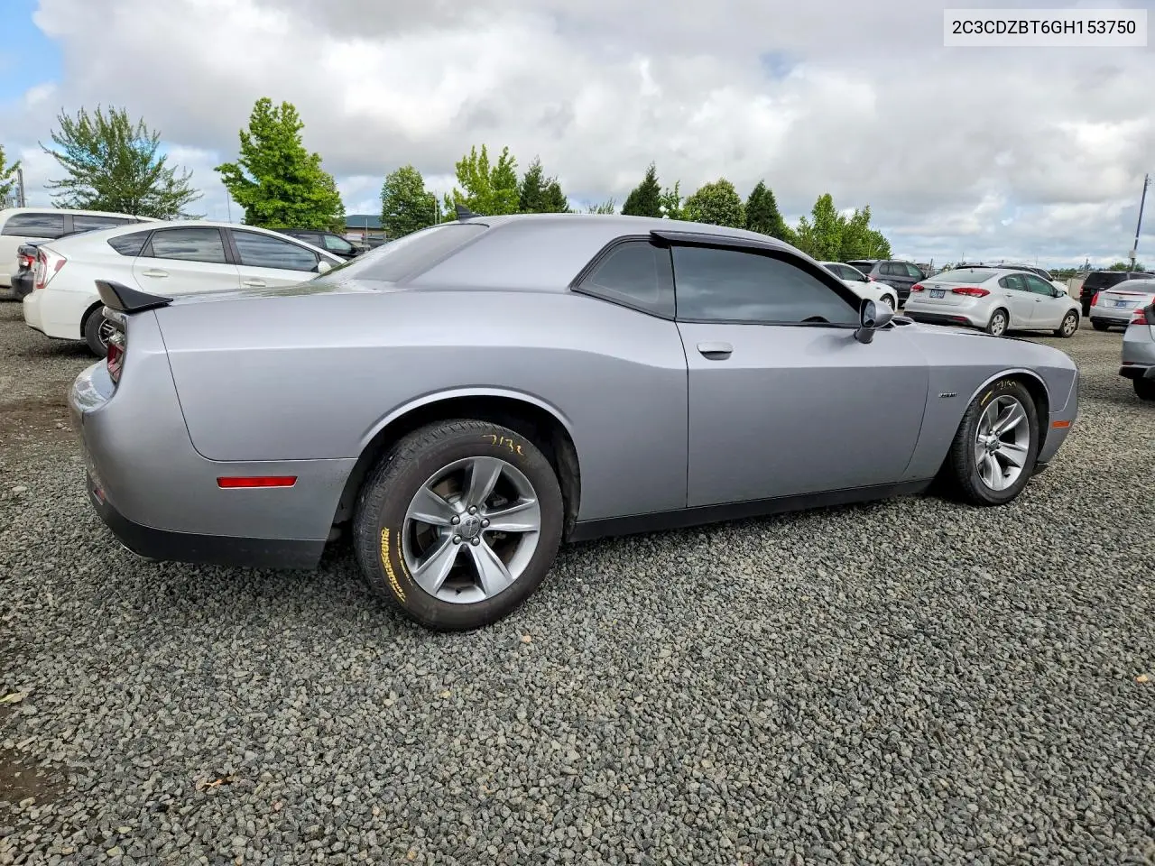 2016 Dodge Challenger R VIN: 2C3CDZBT6GH153750 Lot: 56603876