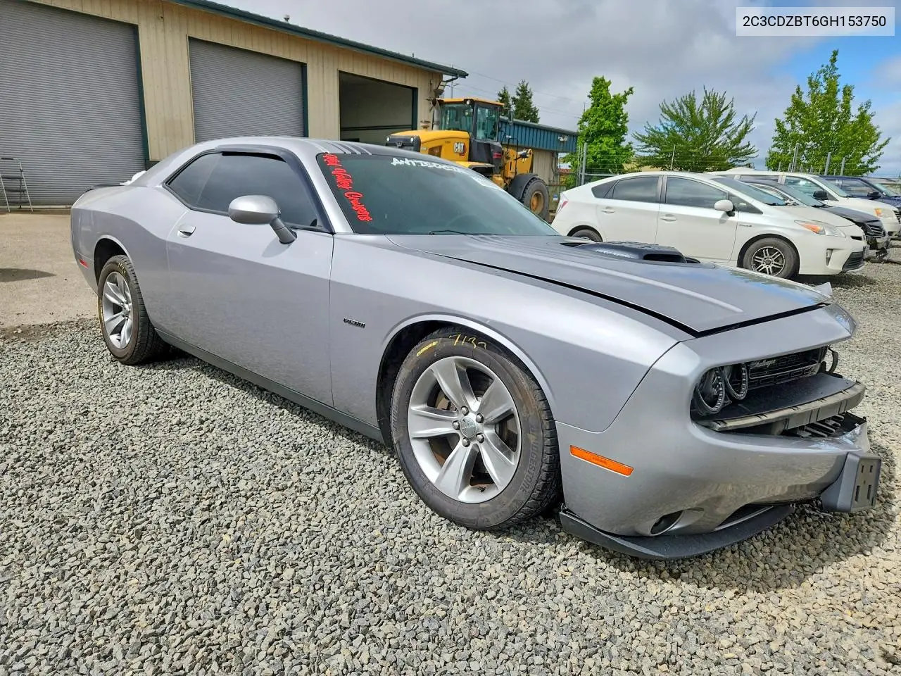 2016 Dodge Challenger R VIN: 2C3CDZBT6GH153750 Lot: 56603876