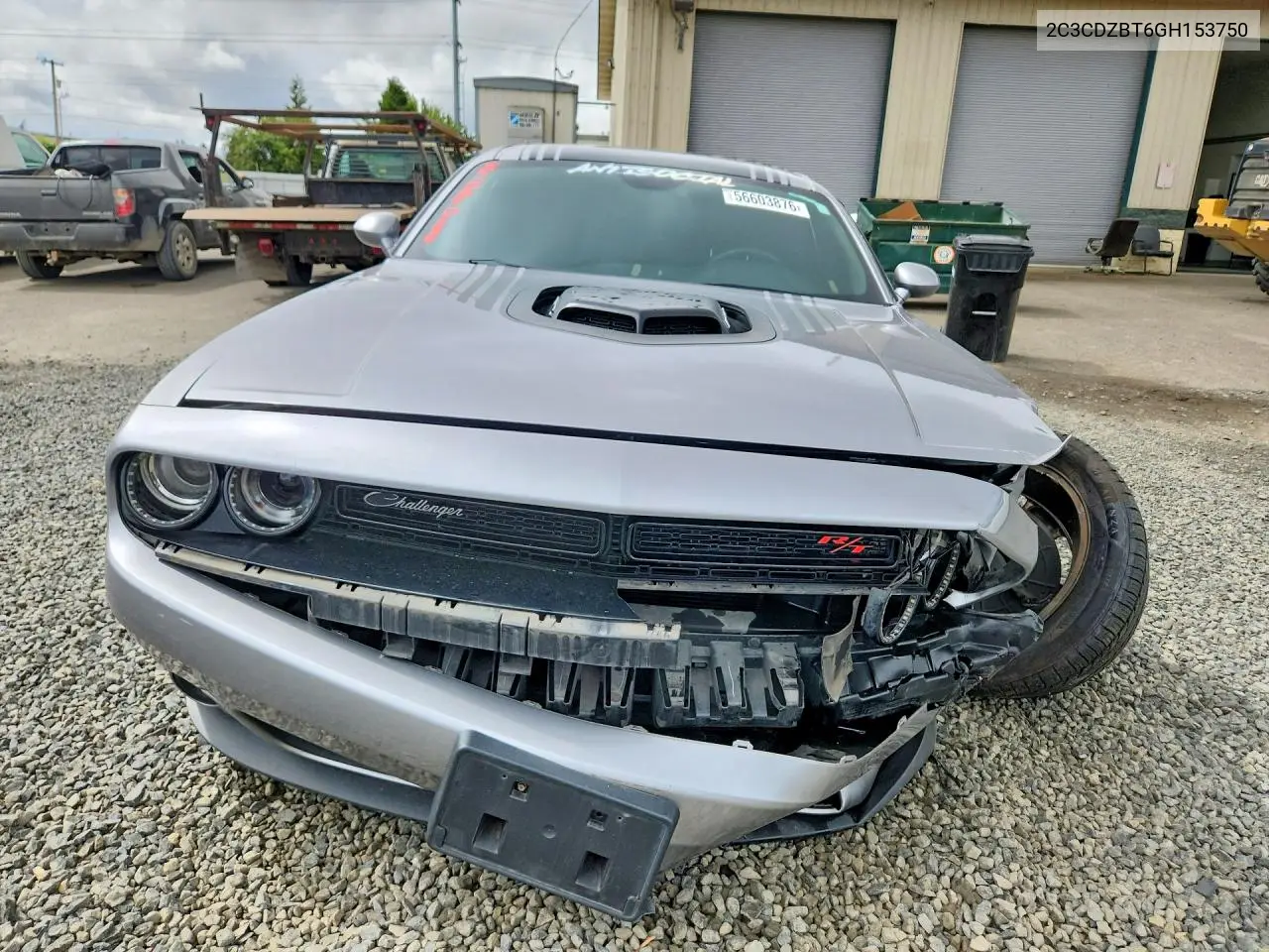 2016 Dodge Challenger R VIN: 2C3CDZBT6GH153750 Lot: 56603876