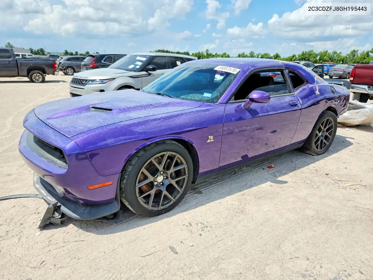 2016 Dodge Challenger R/T Scat Pack VIN: 2C3CDZFJ8GH195443 Lot: 59897576