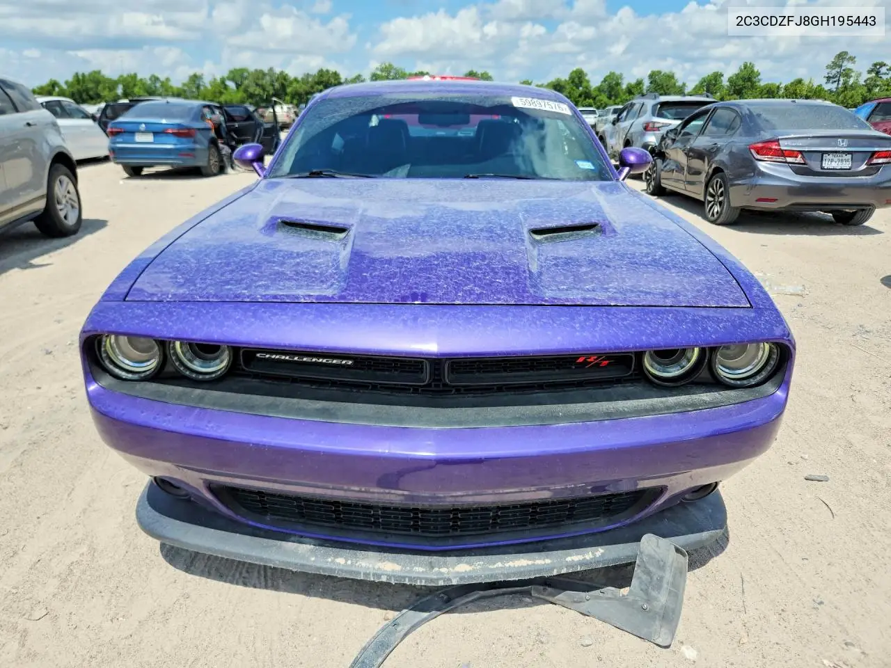 2016 Dodge Challenger R/T Scat Pack VIN: 2C3CDZFJ8GH195443 Lot: 59897576