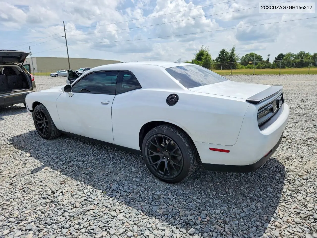 2016 Dodge Challenger Sxt VIN: 2C3CDZAG7GH166317 Lot: 60821146