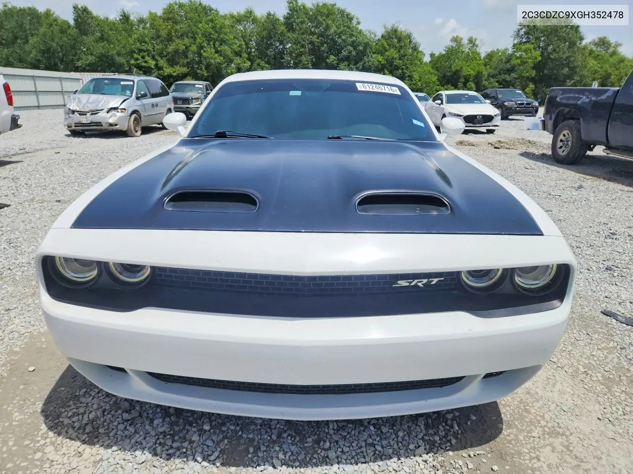 2016 Dodge Challenger Srt Hellcat VIN: 2C3CDZC9XGH352478 Lot: 61246716