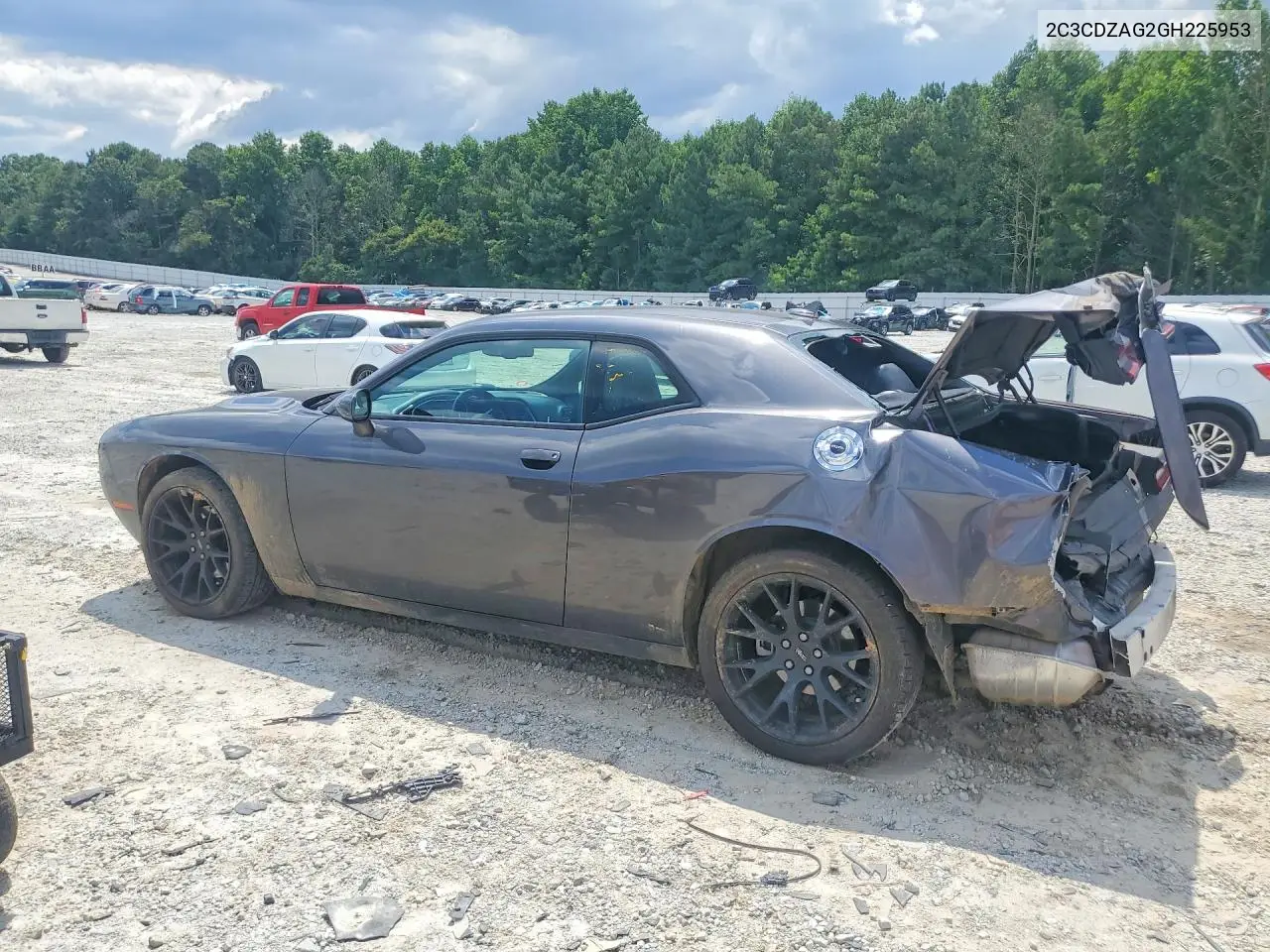 2016 Dodge Challenger Sxt VIN: 2C3CDZAG2GH225953 Lot: 61519706