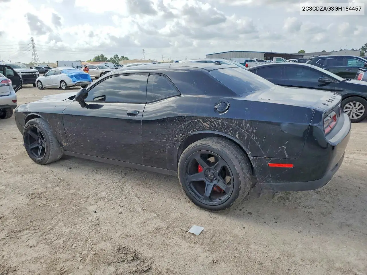 2016 Dodge Challenger Sxt VIN: 2C3CDZAG3GH184457 Lot: 61728286