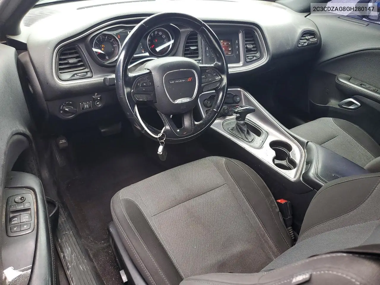 2016 Dodge Challenger Sxt VIN: 2C3CDZAG8GH280147 Lot: 61739726