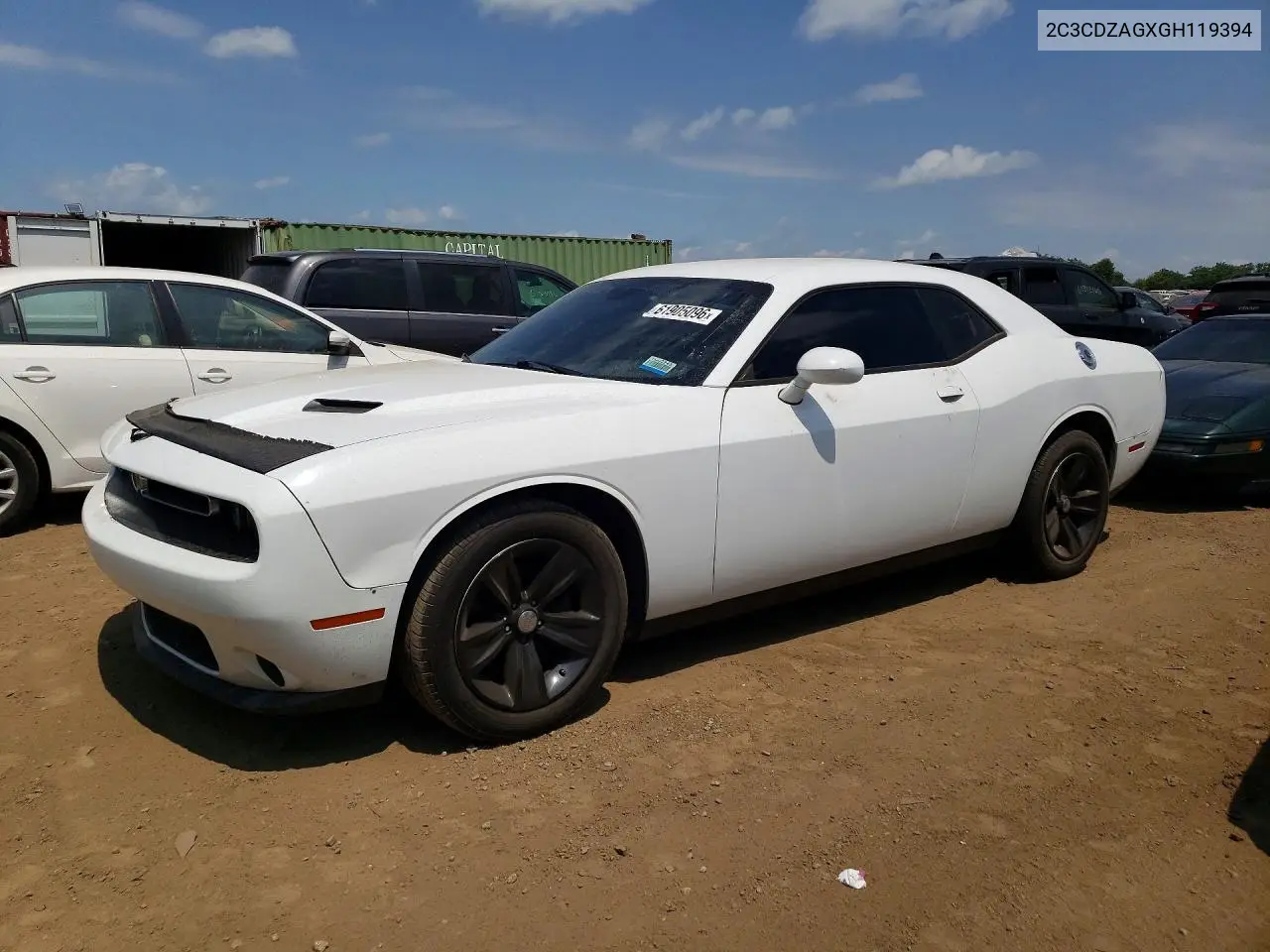 2016 Dodge Challenger Sxt VIN: 2C3CDZAGXGH119394 Lot: 61905096