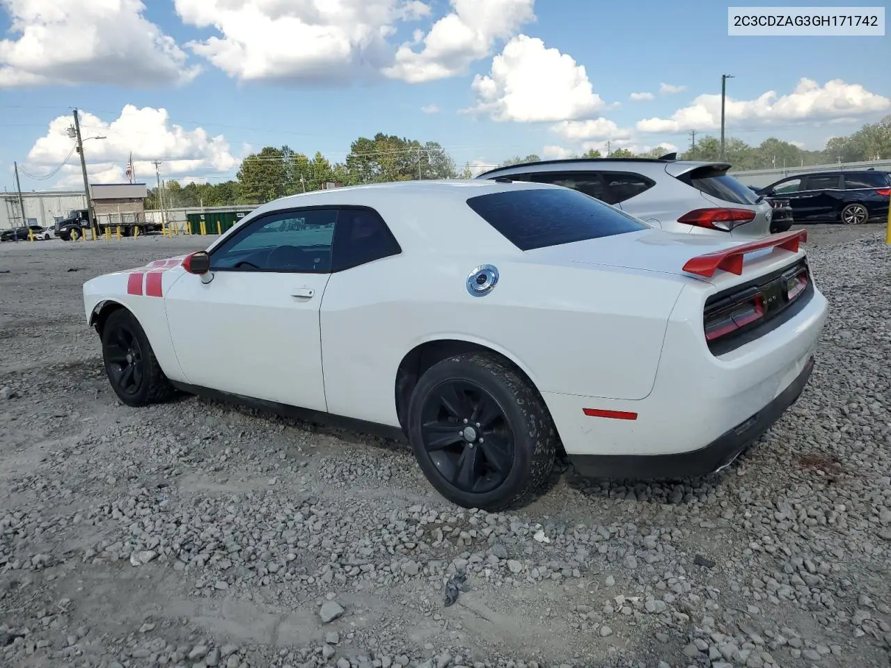 2C3CDZAG3GH171742 2016 Dodge Challenger Sxt