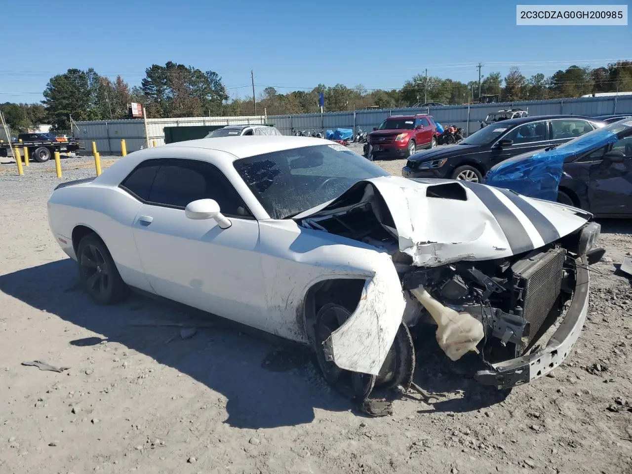 2C3CDZAG0GH200985 2016 Dodge Challenger Sxt